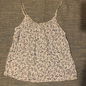 H&M White and Navy Blue Camisole